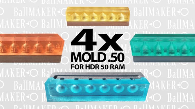 2xBallMAKER MOLDs for making BALLS & SLUGS kal 50 for HDR 50 better than rubber 